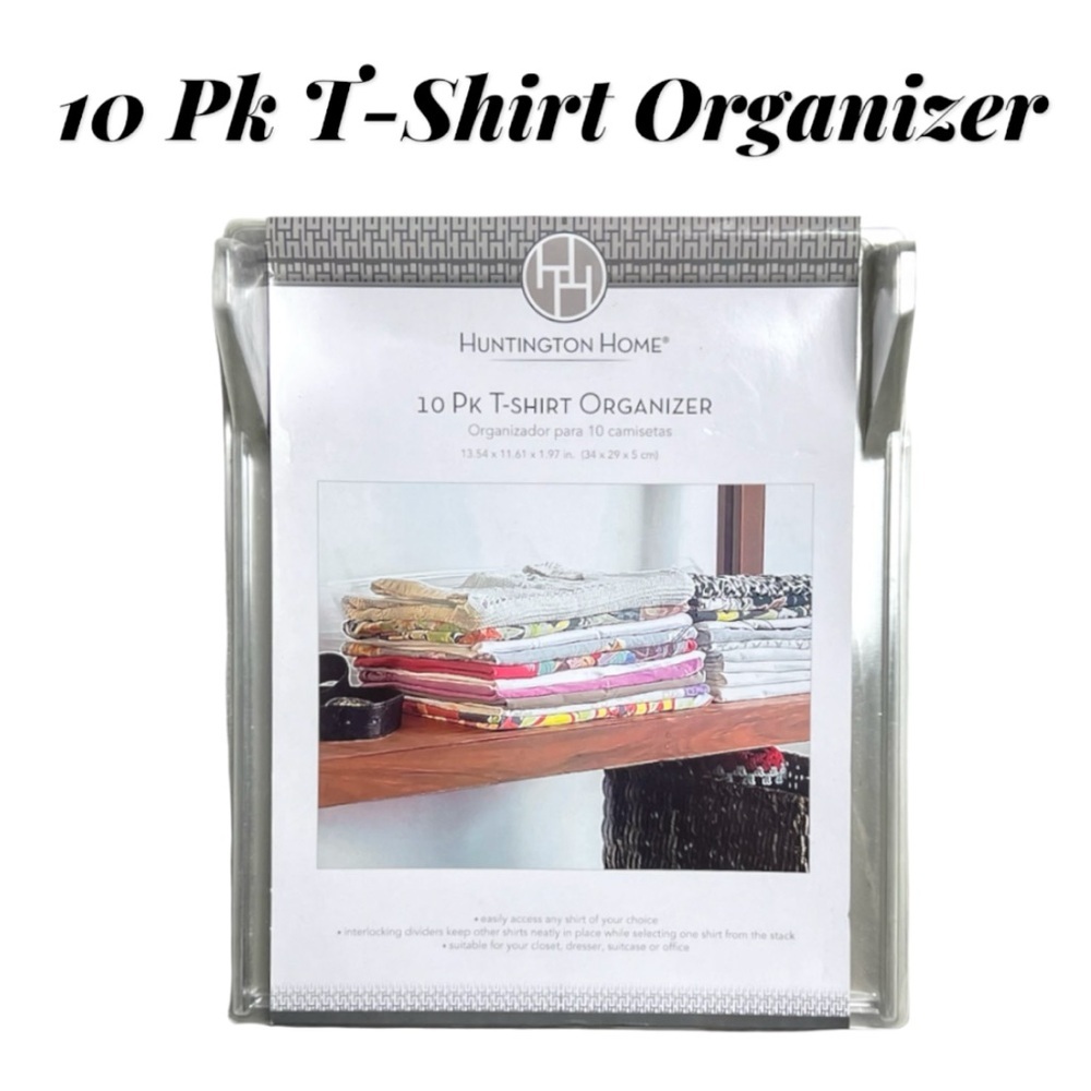 New Huntington Home 10 Pk T-shirt Organizer